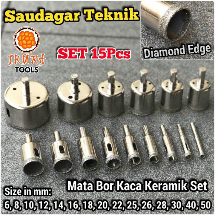 Mata Bor Pelubang Kaca Keramik Diamond Hole Cutter Set Ikura Set