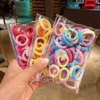 【hot sale】✘ C10 50pcs Korean-style color seamless hair rope simple towel ring does not hurt hair accessories bag