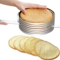 1Pc Round Bread เครื่องตัดเค้กเครื่องตัดเค้กสแตนเลส6ชั้น Slicer Mousse Ring Mold Baking Tool