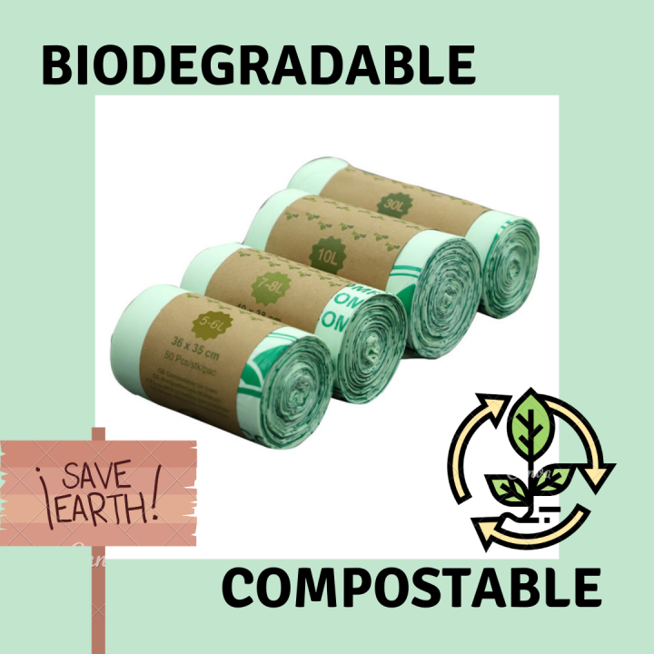 Biodegradable and Compostable Cornstarch Waste Trash Garbage Bag Eco