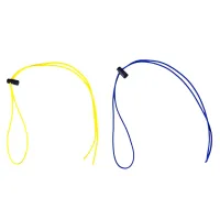 2 Pcs Elastic Rubber Swimming Goggles Eyewear Glasses / Dive Mask Adjustable Strap Replacement Equipment Yellow Blue Goggles