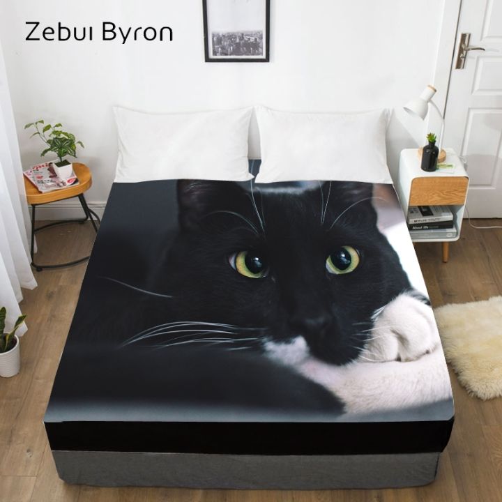 3d-fitted-sheetbed-sheet-with-elastic-queen-king-custommattress-cover-180-150x200-160x200-animal-cute-cat-pattern