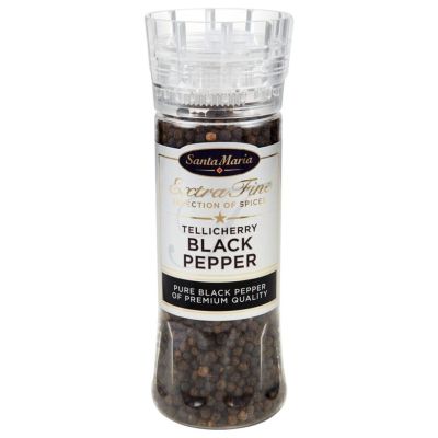 Import Foods🔹 Santa Maria Tellicherry Black Pepper Grinder 210g ซานตามาเรีย เตลลิเชอร์รี เครื่องบดพริกไทยดำ 210กรัม