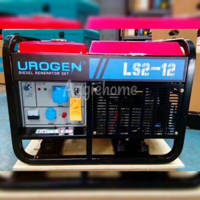 🇹🇭 UROGEN 🇹🇭 เครื่องปั่นไฟ ดีเซล รุ่น LS2-12 220V. (10KW. | สตาร์ทกุญแจ | 16.76 HP) เครื่องยนต์ 4 จังหวะ ( 2 สูบ) กำเนิดไฟฟ้า จัดส่ง KERRY