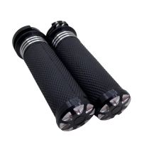 1 Pair 1" 25MM Universal CNC Motorcycle Hand Grips Retro Motorbike Handlebar Parts For Harley Softail Road King Yamaha Dragstar