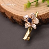 GLSEEVO Natural Freshwater Baroque Pearl Flower Hairpin For Women Decoration Hair Hair Accessories Ladies Luxury Jewelry GH0024B