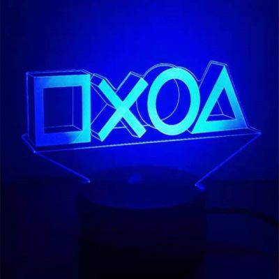 ps4logo light ps4 game logo light 3d night light led night light ps5 game icon light usb night light childrens night light