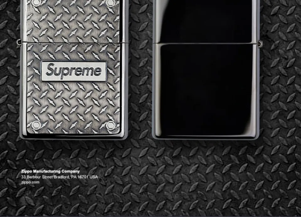 National Supreme 19SS Diamond Plate Zippo Zippo co-branded metal