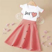 2022 Girls Dresses Cute Summer Kids Plaid Printing Dress Princess Party Clothes Teen Child Clothing Vestidos 6 8 10 12 13 Year  by Hs2023