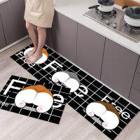 Fashionable Simple Nordic StyleWaterproof Kitchen Floor Mat Household Carpet Long Strip Door Mat Modern Home Decor