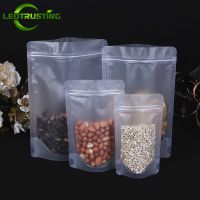 【DT】 hot  50pcs Stand up Resealable Frosted Plastic Zip Lock Bag Matte Snack Coffee Powder Spice Corn Oatmeal Heat Sealing Package Pouches