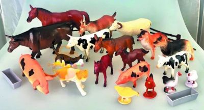 Animal World โมเดลสัตว์ สัตว์ฟาร์ม Farm Animal Country world ชุด 25 ชิ้น