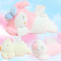 ของเล่นที่คลุมกล่องกระดาษทิชชูรถตุ๊กตาผ้ากำมะหยี่น่ารัก Kuromi My Melody Cinnamoroll Purin Doll ที่ใส่กระดาษทิชชู