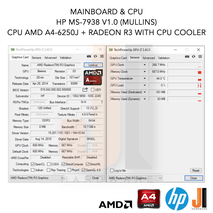 ชุดสุดคุ้ม-mainboard-amd-apu-a4-6250j-with-radeon-r3-speed-2-0-ghz-4-cores-4-threads-25-watts-สินค้ามือสองสภาพดีมีฝาหลังมีการรับประกัน