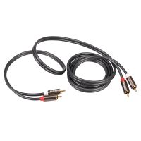 Rexlis 2 Rca to 2 Rca Male to Male Hifi Audio Cable Ofc Av Speaker Wire for Tv Dvd Amplifier Subwoofer Soundbar