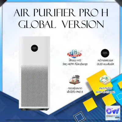 [ใหม่ล่าสุด]Xiaomi Mi Air Purifier Pro H Global Version เครื่องฟอกอาศ เครื่องฟอกอากาศ สามารถเชื่อมต่อAPPได้ สามารถฟอกฟอร์มาลดีไฮด์ไดCADR 220m?/h กรองฟอร์มาลดีไฮด์ได้อย่างรวดเร็ว แบคทีเรีย สารก่อภูมิแพ้ ฝุ่น PM2.5 เครื่องฟอกอากาศในบ้าน