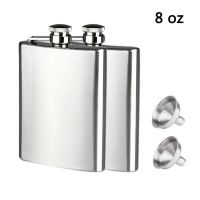 4/8Oc Stainless Steel Hip Flasks Pocket Hip Flask Alcohol Whiskey Liquor Screw Cap Funnel Liquor Hip Flask Outdoor Portable