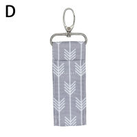 0duw 1PC Lip Balm Bag Chapstick Lipstick Holder Pouch Key Ring Printing Keychain Lipstick Storage Wallet Pendant Women