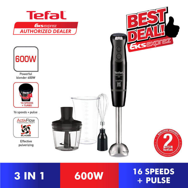Tefal Hand Blender HB8338 OptiTouch 600W Hand Blender 500ml Mini