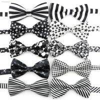 ⊕♀ New Arrival Dot Printed Star Skull Striped Plaid Polyester Bow Tie Casual Party Dinner Wedding Design Cute Bowtie Accessory