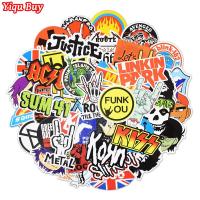 100 Pcs Rock &amp; Roll Stickers Music Retro Band Graffiti JDM DIY Sticker for Laptop Motorcycle Guitar Luggage Car Snowboard Decals Stickers Labels