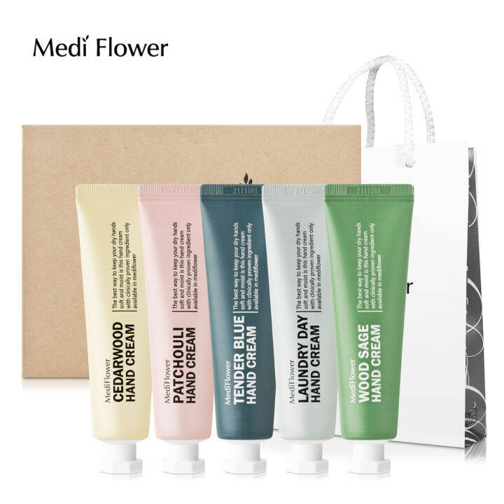 [MEDIFLOWER] Delicat Hand Cream Set (30g x 5) [5 Types] Moisturizing