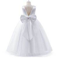 【CW】 Wedding Bridesmaid Dresses Communion V-back Teen Formal Gown Child Ceremony Costume