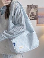 Korean Style Knitting Fabric Student Handbag Large Capacity Shoulder Messenger Bag