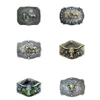 Creatively Bull Skull Buckle Belt DIY Components Western Heavy Rock Style Belts