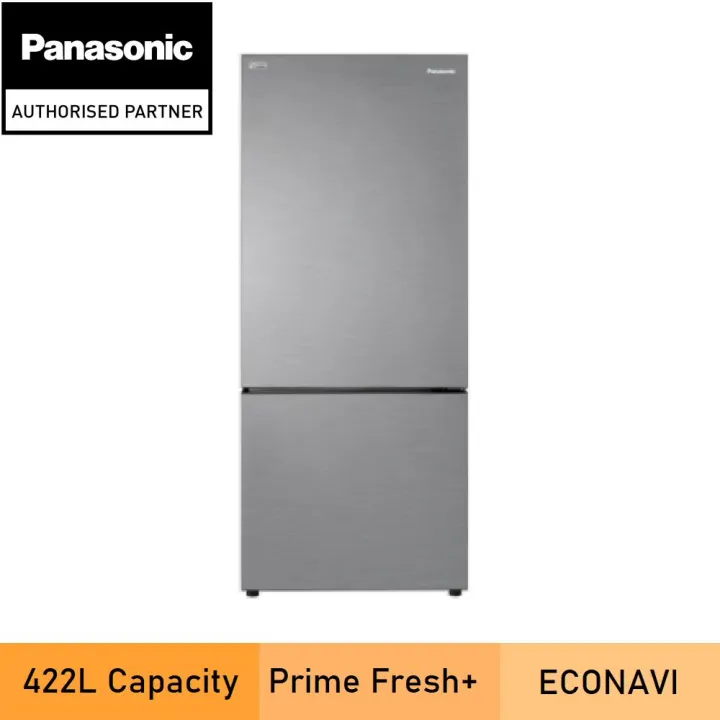 PANASONIC NRBX421BPS 2DOOR BOTTOM FREEZER REFRIGERATOR STEEL DOOR