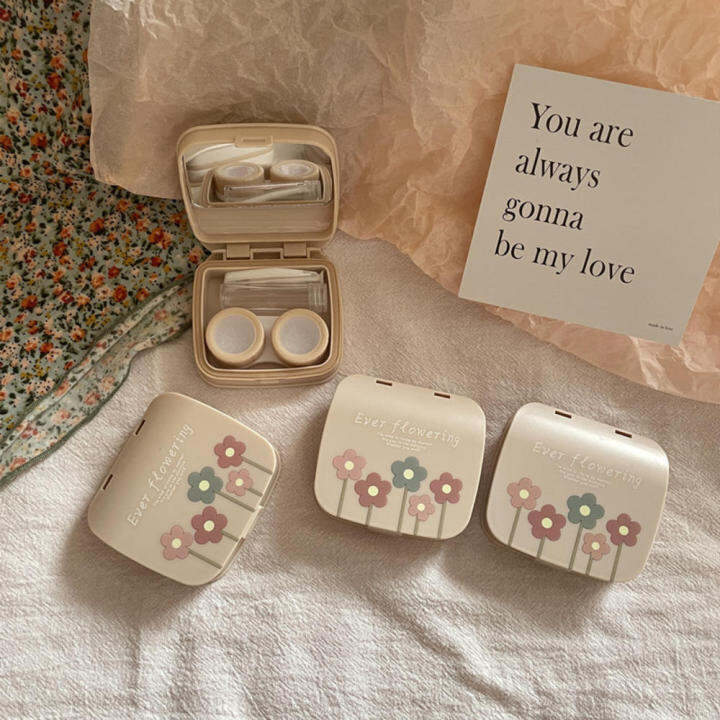 portable-eyewear-storage-bag-small-flower-design-contact-lens-box-pocket-sized-eyeglass-case-floral-pattern-contact-lens-holder-compact-contact-lens-case