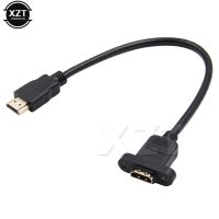 1pcs 30cm 50cm 60cm 1m 1.5m Gold Plated HDMI-compatible Extension Cable Male to Female With Panel Mount V1.4 For 1080PPSP HDTV Wires  Leads Adapters