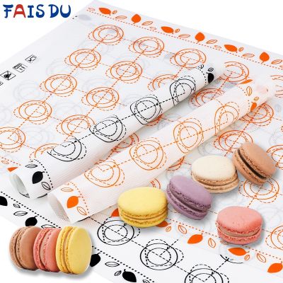 【YF】 FAIS DU Silicone Baking Mat Non-Stick Macaron Fondant Bakeware Cookie Pad Oven Home for Cakes Pastry Tools Rolling Dough Mats