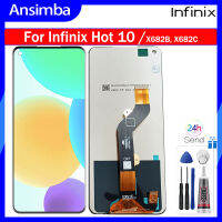 Ansimba หน้าจอเดิมสำหรับ Infinix ร้อน10/X682สัมผัสหน้าจอ LCD หน้าจอดิจิตอลแทนการประกอบสำหรับ Infinix ร้อน10/X682พร้อมกรอบกลางสำหรับ Infinix Hot 10 X682