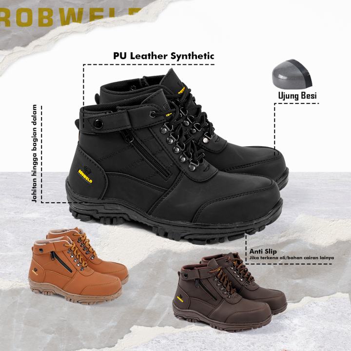 JUAL SEPATU BOOTS SAFTY OUTDOOR BISA BAYAR DITEMPAT (COD)!! - Fashion Pria  - 893321639