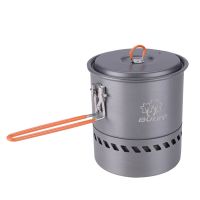 Outdoor Heat Collecting Exchanger Pot Bulin S2400 Energy Saving Camping Picnic Cookware Pot 1.5L