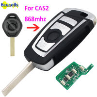 【☸2023 New☸】 qiukekang81481 รีโมกุญแจแบบพลิกพับได้868Mhz สำหรับ Bmw 3 5 6 Series E93 E60 Z4 X5 X3 Cas2คีย์แบบอันคัท Hu92กับชิป Id46