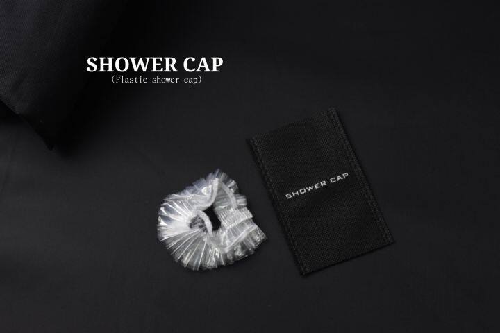 ขายดี-หมวกอาบน้ำโรงแรม-รุ่น-black-non-woven-shower-cap-แพ็คชนิดละ100ชิ้น-ของใช้ในโรงแรมโรงแรม-อเมนิตี้-hotel-amenities