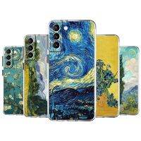 [2023สุดฮอต] เคสโทรศัพท์ Van Gogh ลายท้องฟ้าเต็มไปด้วยดวงดาวสำหรับ Samsung Galaxy S23 S21 S20 S22 FE อัลตร้า5กรัมเคส S10 S8 Lite S9 Plus 10e Note 20