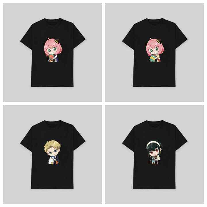 M1] Áo thun phông đen trắng in hình SPY x Family anime chibi thời trang nam  nữ 