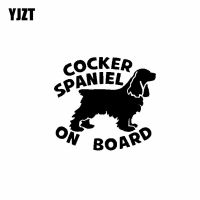 bjh✽▦  YJZT 15CMx13.8CM COCKER SPANIEL ON BOARD Dog Sticker Car C10-00646