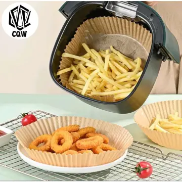50pcs Air Fryer Paper Food Disposable Paper Liner Airfryer Kitchen Cookers  Oil-proof BBQ Plate Steamer Fryer Baking Accessories