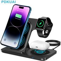 ZZOOI 3 in 1 20W Wireless Chargers Stand For iPhone 14 13 12 11 XS XR X 8 Fast Charging Dock Station For iWatch 8 Airpods Pro Charger