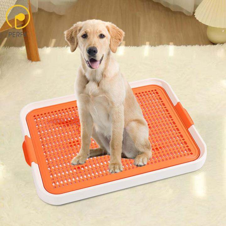 Perfk Dog Toilet Training Potty Tray, Training Pads Toilet Pee Loo Pad