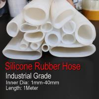 1000mm Soft Silicone Rubber Hose Industrial Grade High Temperature Resistant Capillary Pipe Tube ID 1-40mm