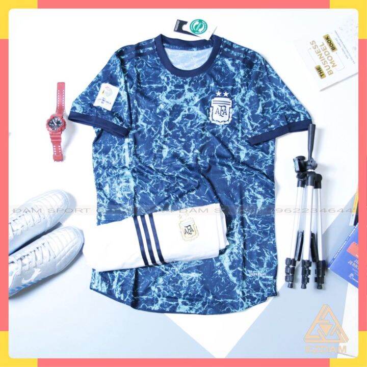 Bộ Quần Áo Bóng Đá Đội Tuyển Argentina Xanh 21-22- Áo Đá Bóng Đẹp Đàm Sport  3Ql17 | Lazada.Vn