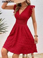 【hot】♛✆✕  Short Dresses Sleeveless Beach Fashion V Neck A-line New In 2023