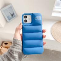 Fashion nd Down Jacket Phone Case For 13 12 Mini 11 Pro Max X XS MAX XR 7 8 SE2 The Puffer Case Soft Cloth Back Cover