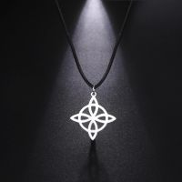 【CC】 Teamer Witch Knot Necklaces Leather Rope Necklace for Men Fashion Witchcraft Choker Jewelry Wholesale