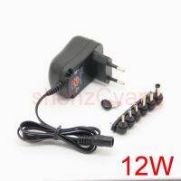 1PCS 12W Universal AC Wall Plug in Power Adapter 3v 4.5v 5v 6v 7.5v 9v 12v 1A charger with 6 pieces connection tip power supply